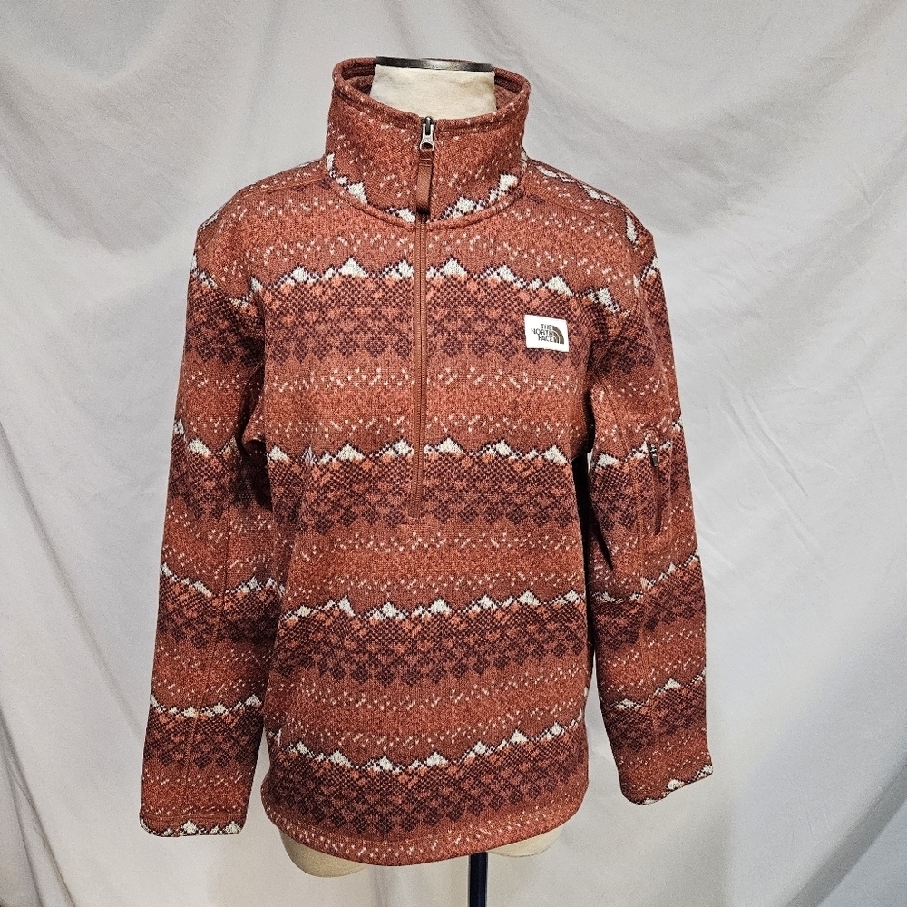 The North Face Brown Patterned Pullover - Picture 1 of 9
